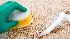 Jednoduchý domácí způsob, jak odstranit skvrny z koberce – stačí peroxid a prostředek na mytí nádobí